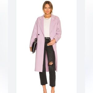 All Saints The Sammy Wool Blend Coat In Lilac - NEW - Size 12